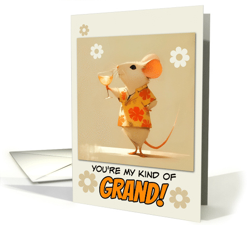 Like a Grandparent to Me Cute Rat with Cocktail card (1867488)