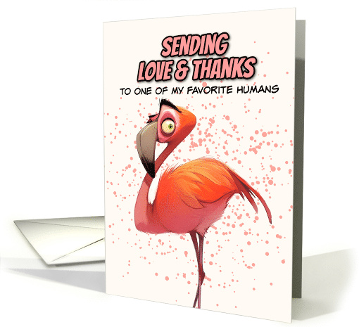 Thank You LGBTQIA Pink Flamingo card (1869240)