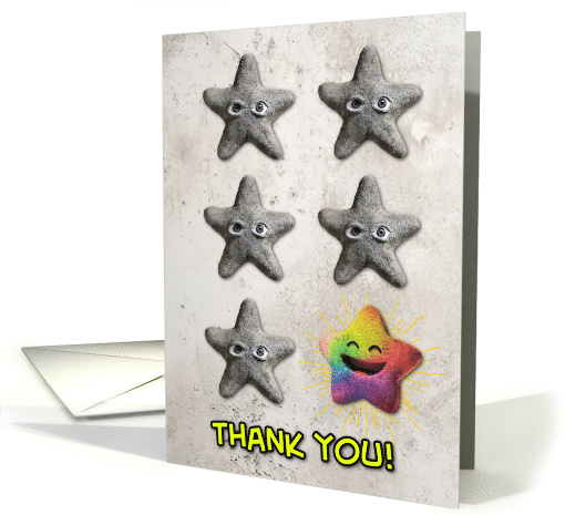 Thank You LGBTQIA kawaii Rainbow Star card (1869304)