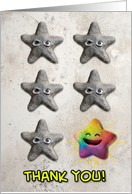 Thank You LGBTQIA kawaii Rainbow Star card