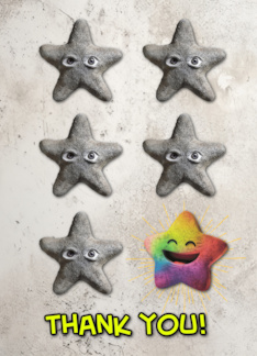 Thank You LGBTQIA kawaii Rainbow Star