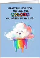 Thank You LGBTQIA Kawaii Rainbow Star card