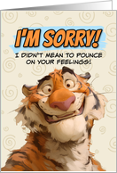 I’m Sorry Cartoon Tiger card