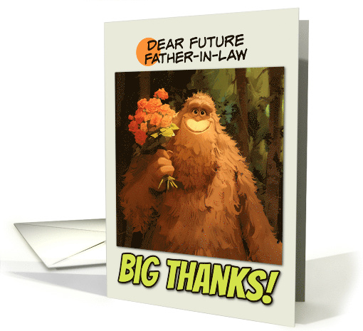 Future Sister in Law Thank You Bigfoot with Bouquet of Roses card