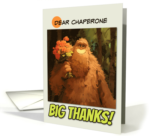 Chaperone Thank You Bigfoot with Bouquet of Roses card (1869664)
