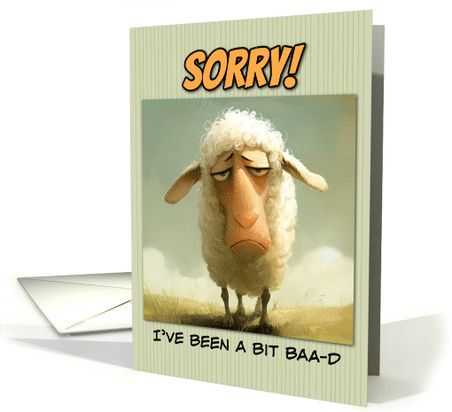 I'm Sorry Cartoon Sheep card (1869728)
