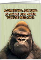 Get Well Feel Better Cartoon Grumpy Gorilla card