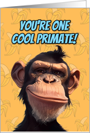 Get Well Feel Better Cartoon Chimpanzee card