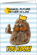 Future Father in Law Thank You Rock Wearing a Crown card