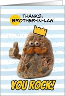 Brother in Law Thank You Rock Wearing a Crown card