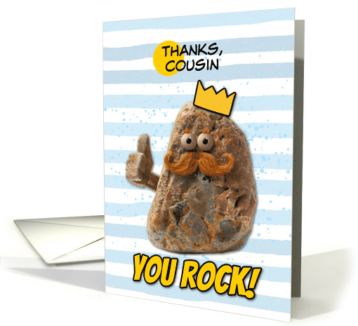Cousin Thank You Rock Wearing a Crown card (1870030)
