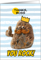 Boss Thank You Rock Wearing a Crown card