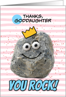 Goddaughter Thank You Rock Wearing a Crown card