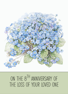 8th Year Anniversary Loss of Loved One Forget Me Nots