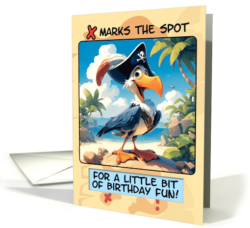 Happy Birthday Cartoon Seagull Pirate card (1871794)