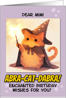 Mimi Happy Birthday Kawaii Wizard Magical Ginger Cat card