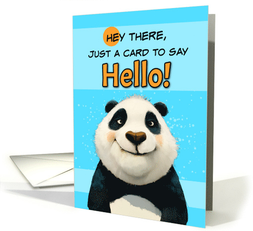 Cute Cartoon Panda Bear Hello card (1873310)