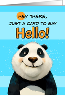 Cute Cartoon Panda Bear Hello card