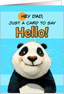Dad Cute Cartoon Panda Bear Hello card