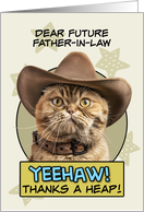 Future Father in Law Thanks a Heap exotic Shorthair Cat Cowboy card