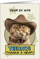 Ex Wife Thanks a Heap exotic Shorthair Cat Cowboy card