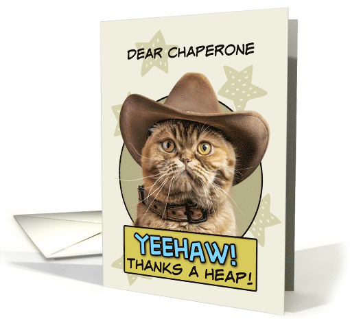 Chaperone Thanks a Heap exotic Shorthair Cat Cowboy card (1874078)