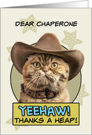 Chaperone Thanks a Heap exotic Shorthair Cat Cowboy card