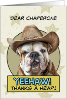 Chaperone Thanks a Heap English Bulldog Cowboy card