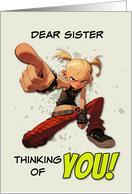 Sister Thinking of You Punk Rock Chick card