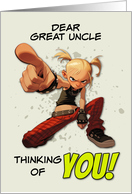 Great Uncle Thinking of You Punk Rock Chick card