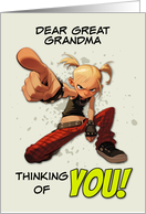 Great Grandma Thinking of You Punk Rock Chick card