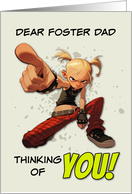 Foster Dad Thinking of You Punk Rock Chick card
