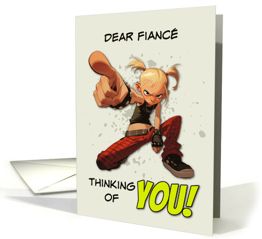 Fiance Thinking of You Punk Rock Chick card (1874842)