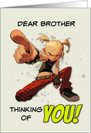 Brother Thinking of You Punk Rock Chick card
