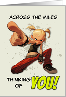 Across the Miles Thinking of You Punk Rock Chick card