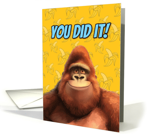 Congrats Vasectomy Reversal Cute Cartoon Gorilla card (1875660)