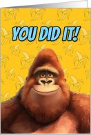 Congrats Vasectomy Reversal Cute Cartoon Gorilla card