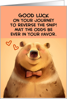 Good Luck Vasectomy Reversal Cute Cartoon Bear card