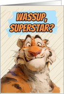 Hi Hello Cartoon Tiger card