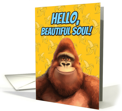 Hi Hello Cartoon Gorilla card (1875750)