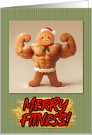 Merry Fitness Well Defined Gingerbread Man Cookie card