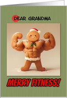 Grandma Merry Fitness Well Defined Gingerbread Man Cookie card
