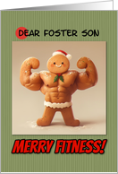 Foster Son Merry Fitness Well Defined Gingerbread Man Cookie card