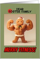 Foster Family Merry Fitness Well Defined Gingerbread Man Cookie card