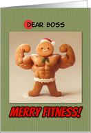 Boss Merry Fitness Well Defined Gingerbread Man Cookie card