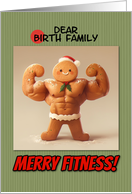 Birth Family Merry Fitness Well Defined Gingerbread Man Cookie card