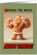 Across the Miles Merry Fitness Well Defined Gingerbread Man Cookie card