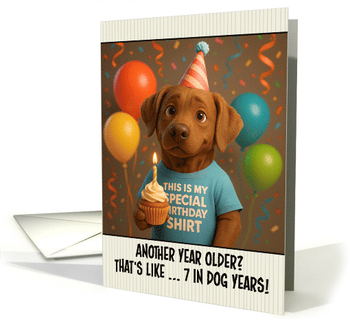 Happy Birthday Chesapeake Bay Retriever Dog with T Shirt... (1923900)