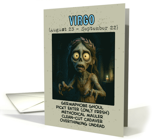Virgo Zodiac Zombie Birthday card (1924006)