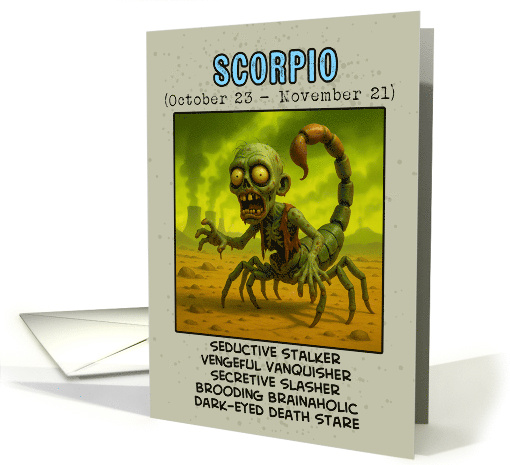Scorpio Zodiac Zombie Birthday card (1924008)